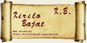 Kirilo Bajat vizit kartica